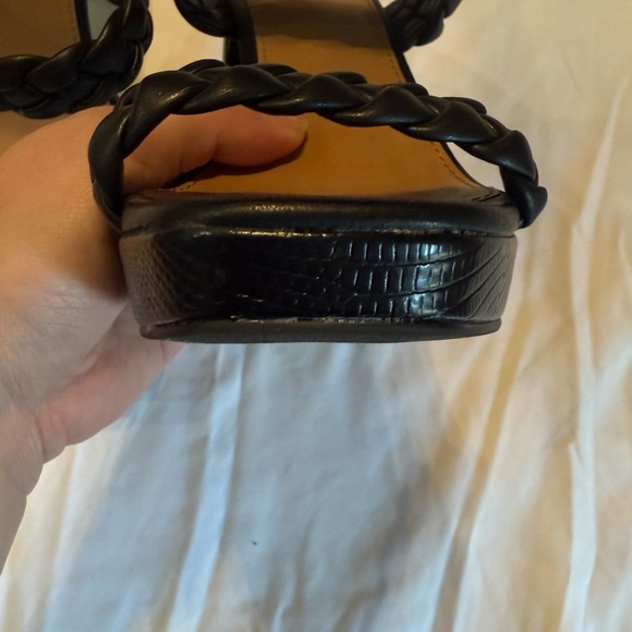 Dolce Vita Black Peggy Braided Sandal Heels - Picture 8 of 10